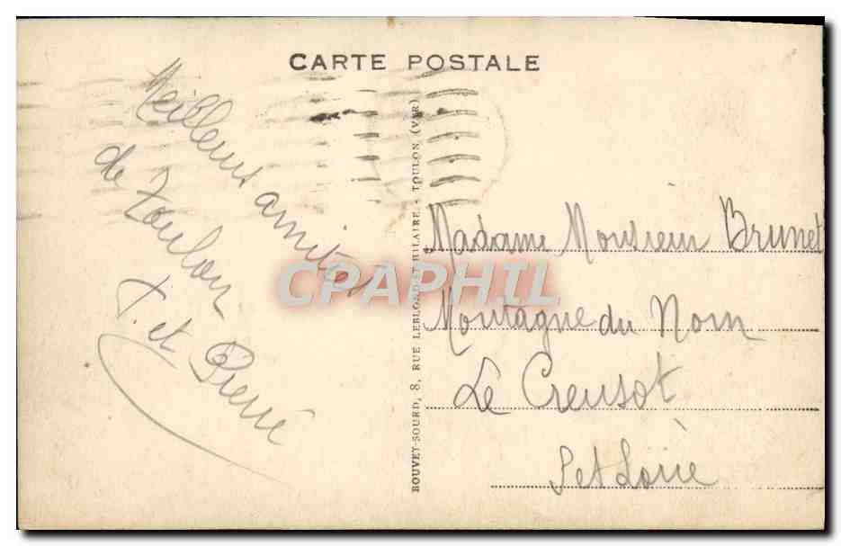 Toulon — Ein Stück des Hafens — Verlag Céline, Nr. 5 — Rückseite