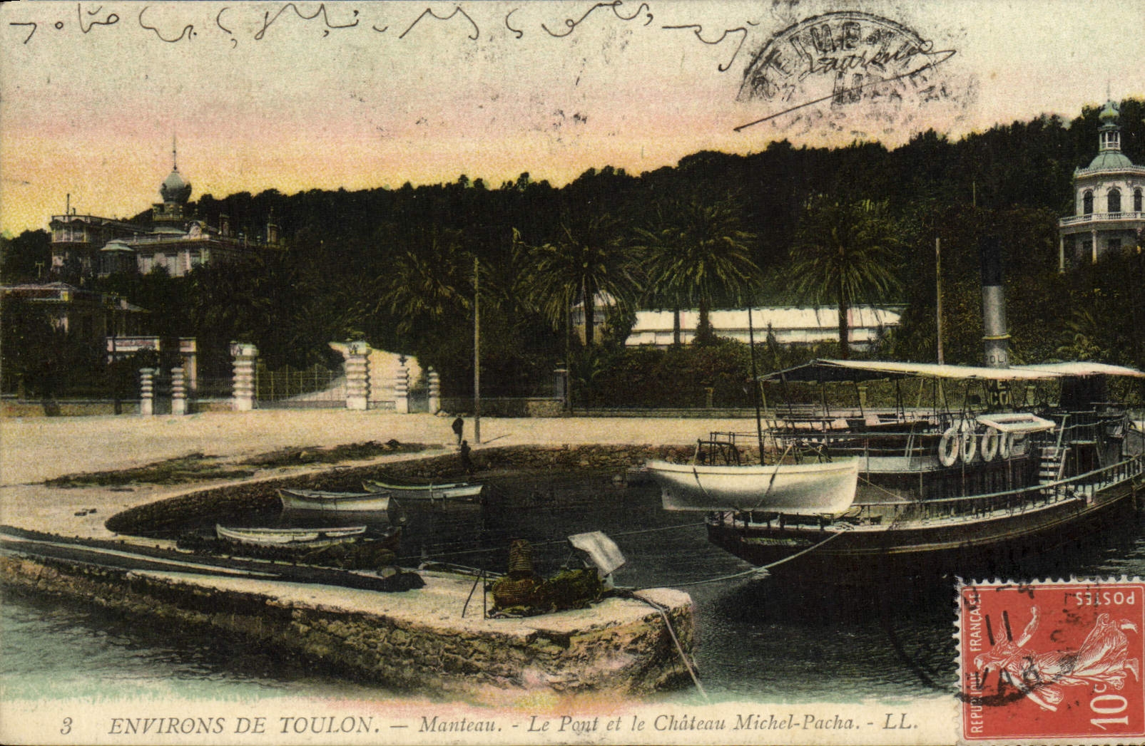 Environs de Toulon — Manteau — Le Pont et le Château Michel-Pacha — LL.