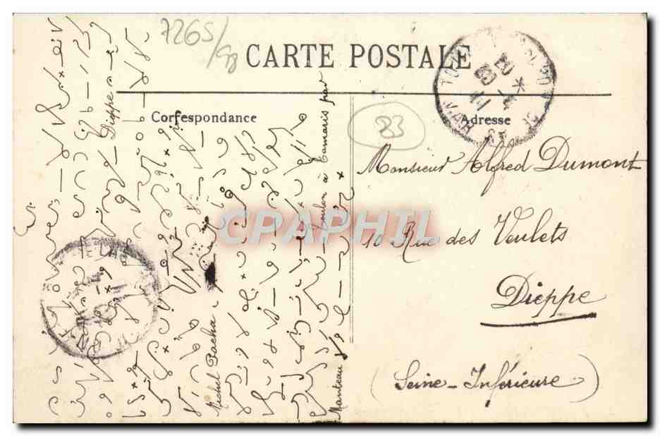 Environs de Toulon — Manteau — Le Pont et le Château Michel-Pacha — LL. — Rückseite