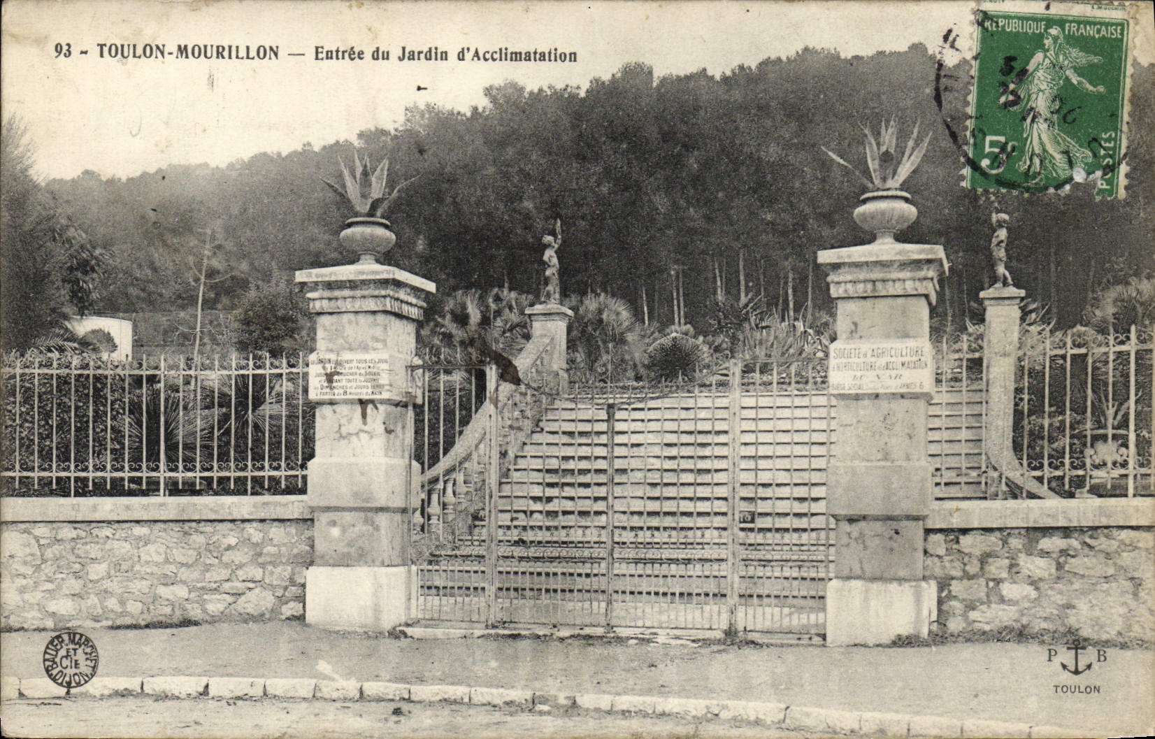 CPA Toulon Mourillon Entree du Jardin d'Acclimatation