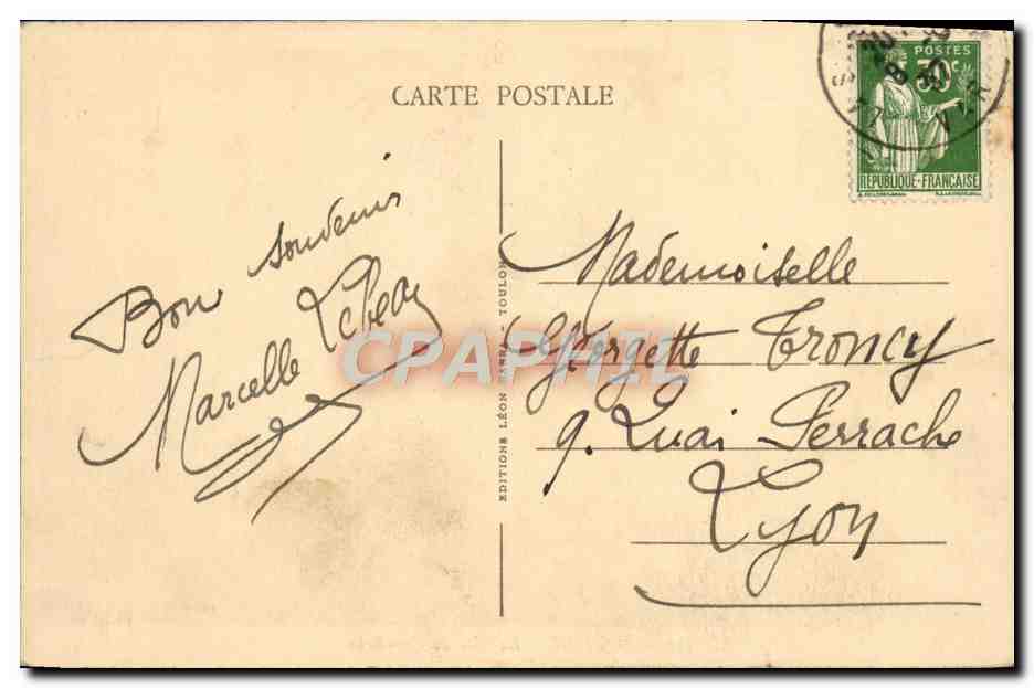 TOULON - La Côte au Cap-Brun — éditeur Mary, n° 351 — Verso