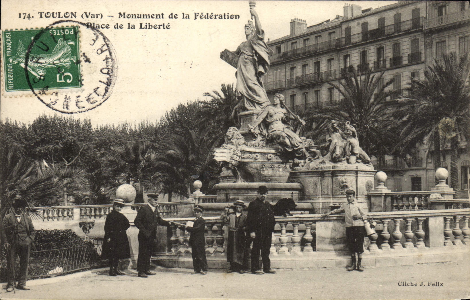 Toulon (Var) — Monument de la Fédération — Cliché J. Felix