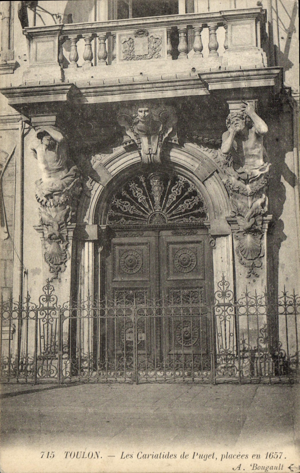 CPA Toulon Les Cariatides de Puget Placees en 1657