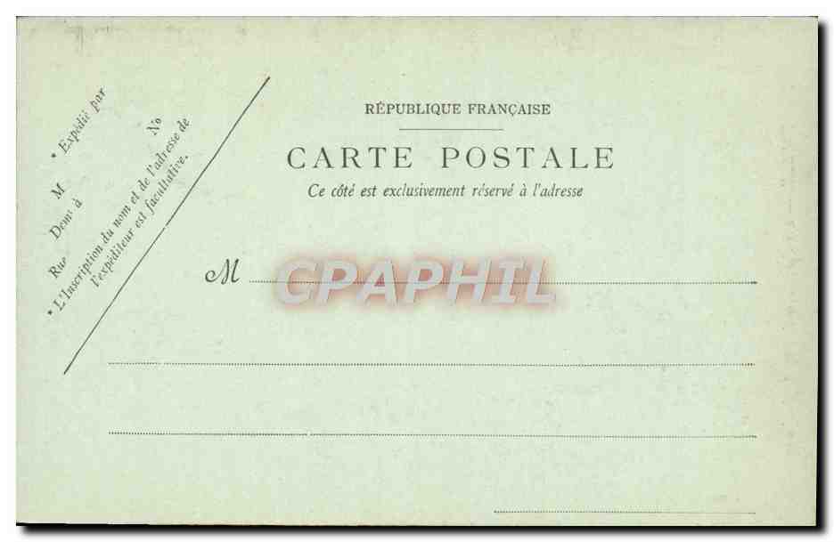CPA Toulon Les Cariatides de Puget Placees en 1657 — Rückseite