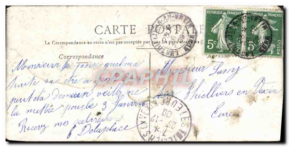 CPA Toulon Kisque de Musique et Place d'Armes  — Verso