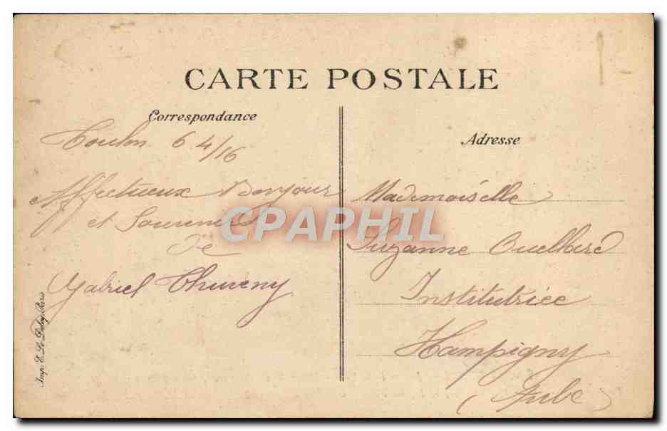 CPA Toulon Jardin de la Ville Statue de Pierre Puget par Injalbert  — Verso