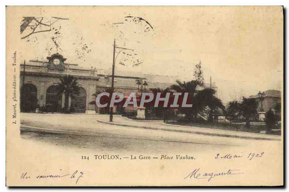 CPA Toulon La Gare Place Vauban