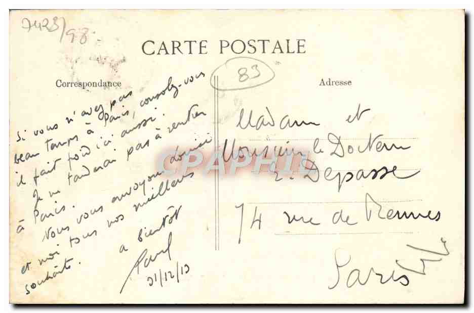 CPA Toulon Mourillon Boulevard du littoral Tramway — Verso