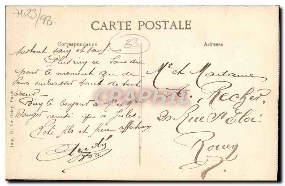 CPA Toulon Avenue Colbert  — Verso