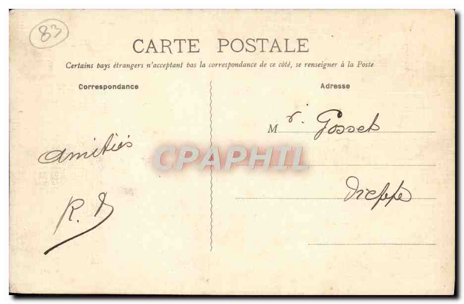 CPA Toulon La Mltre Mourillon (carte toilee) — Verso