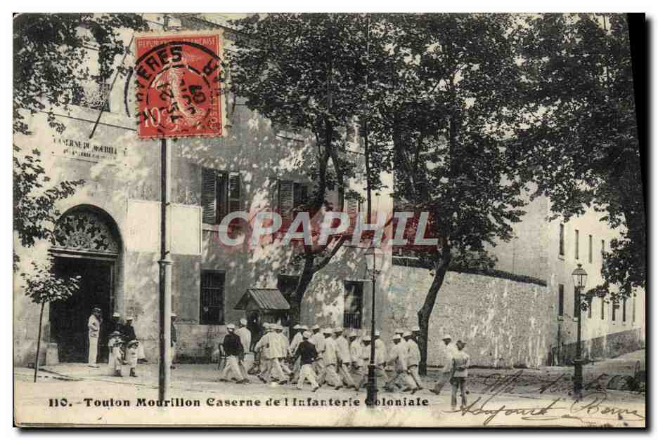 Toulon Mourillon - Caserne de l'Infanterie Coloniale — éditeur: Mourillon, n° 110