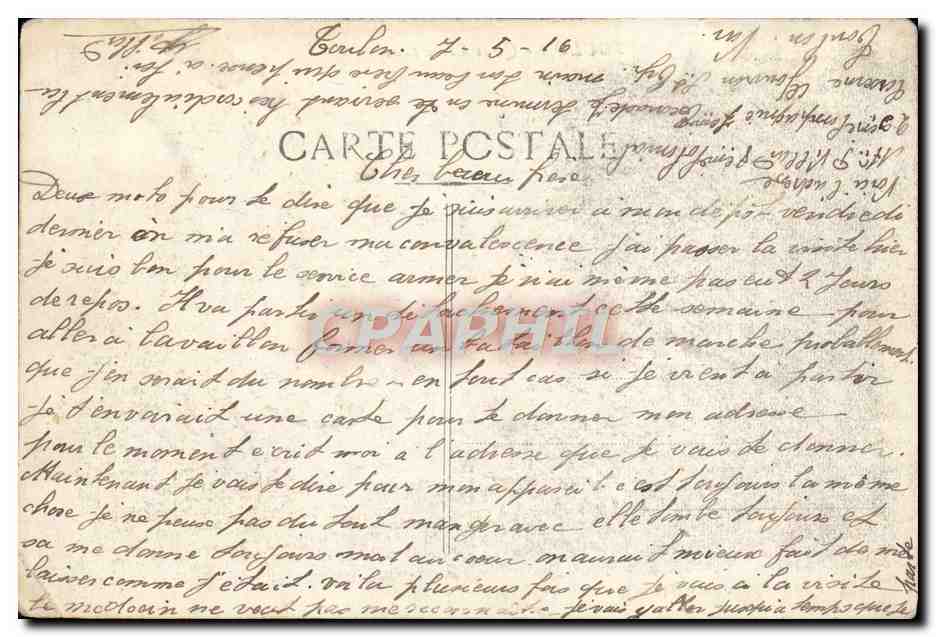 CPA Toulon Quai Cronstadt — Verso