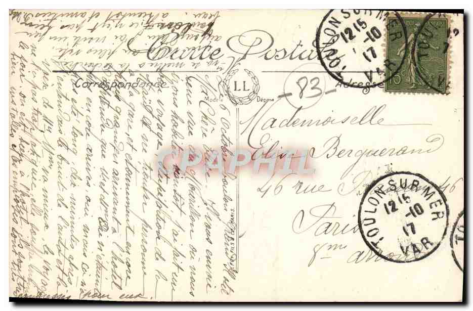 CPA Le Monrillon Le Boulevard du Littoral  — Verso
