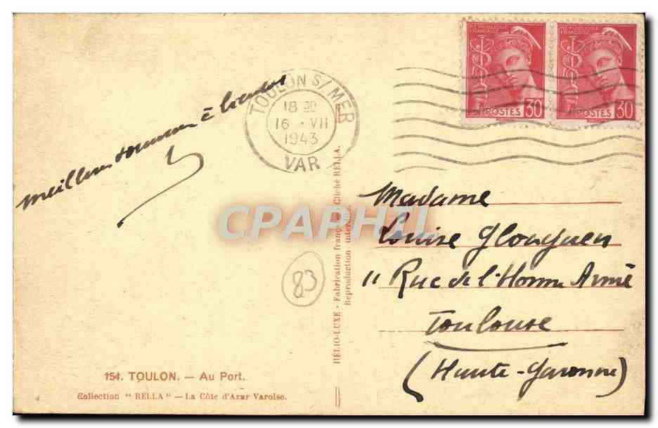 Toulon — Le Port — Collection Bélla — Reverso