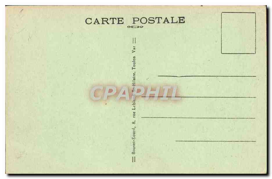 CPA Toulon La Butte de Mejean — Rückseite