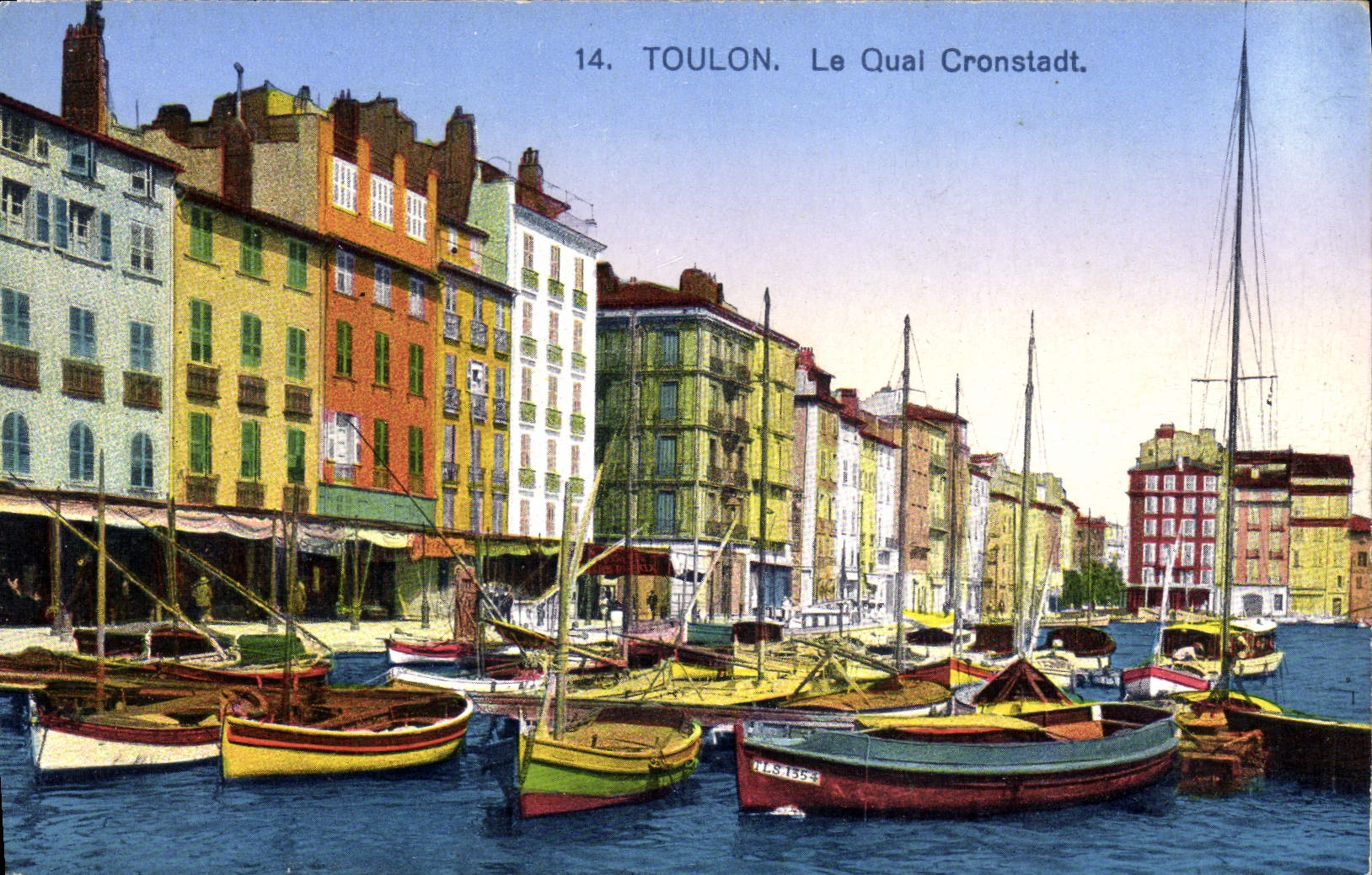 CPA Toulon Le Quai Crostadt Bateaux