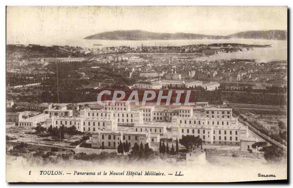 Toulon — Panorama und das Neue Militärkrankenhaus — Selsola