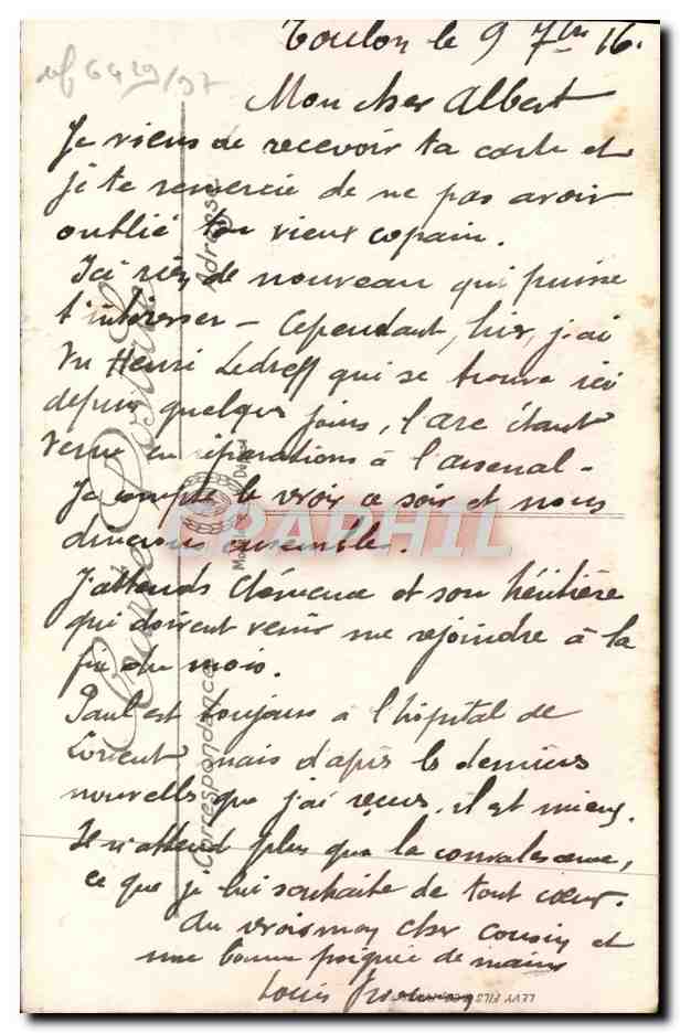 CPA Toulon Les nouvelles casernes et vue panoramique Militaria  — Verso