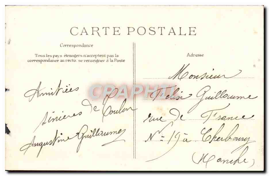 CPA Toulon La Sous Prefecture — Verso