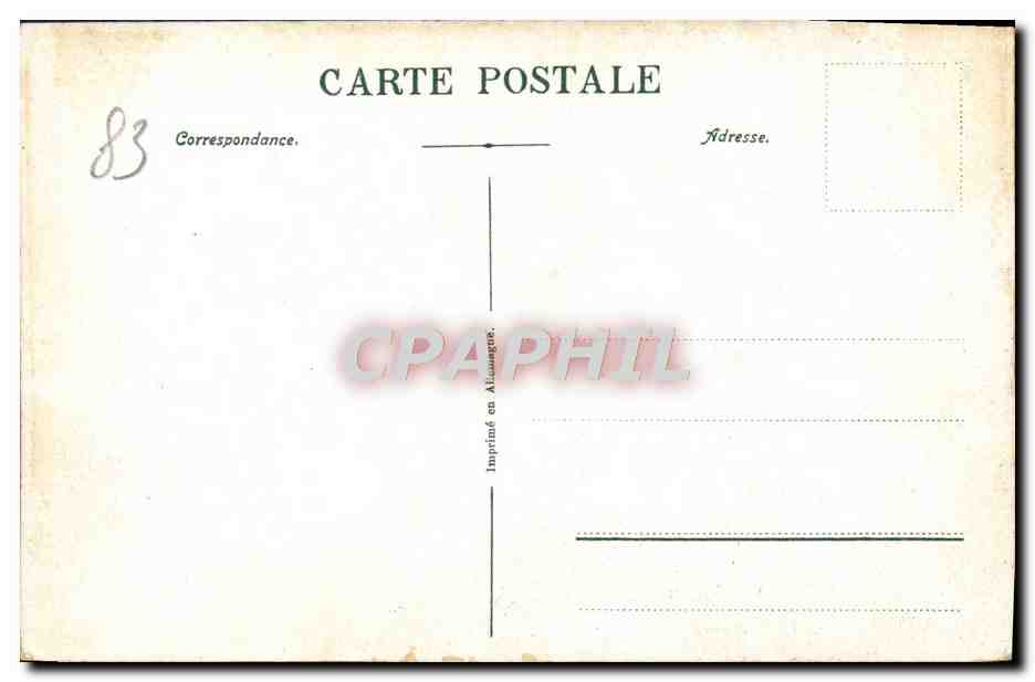 Toulon — Vue sur les Quais — Imprimerie en Allassagne, n°16 — Verso