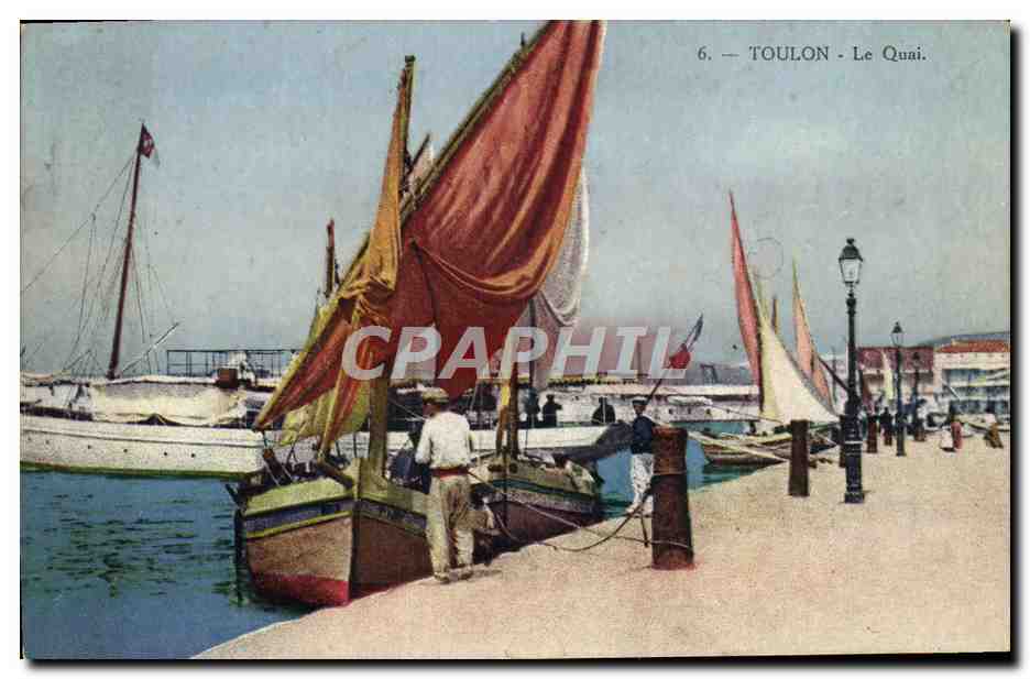 CPA Toulon Le Quai Bateaux