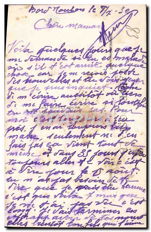 Toulon — Allgemeine Ansicht — Edition Bouvet Sourd Nr. 150 — Rückseite