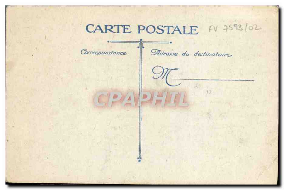 Jardin avec grille et escaliers — éditeur non visible — n° de série non visible — Reverso