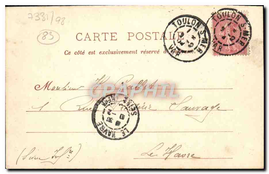 Toulon — Les Appontements — A. Couturier, phot-éditeur, Toulon, n°112 — Reverso