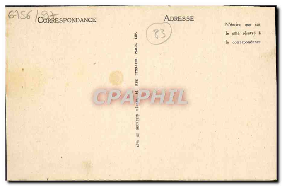 CPA Toulon Vue Generale Bateau Guerre  — Rückseite