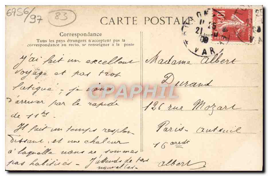 Toulon — Avenue Colbert — Verlag E.D. n°150 — Rückseite
