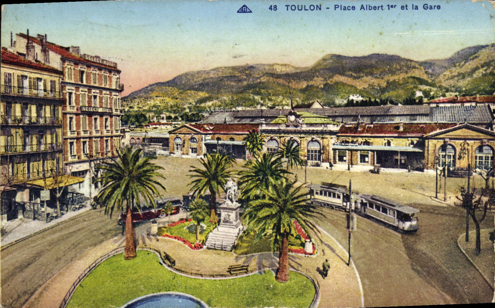 CPA Toulon Place Albert 1er la Gare
