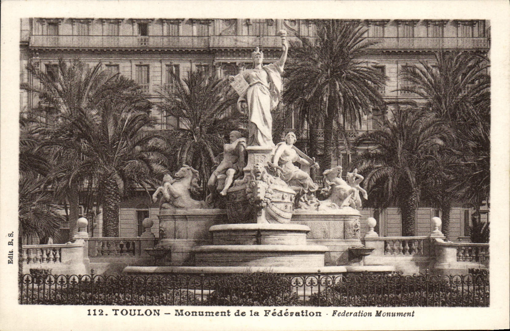 Toulon — Monument der Föderation — Edit. B.S. n°112