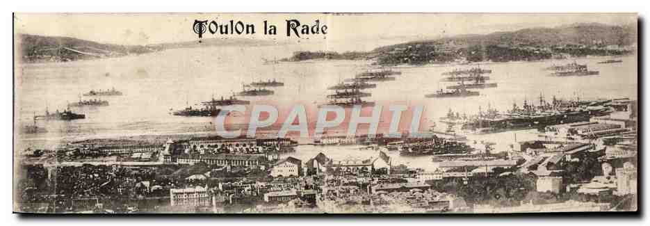 CARTE DOUBLE Toulon La Rade Bateaux