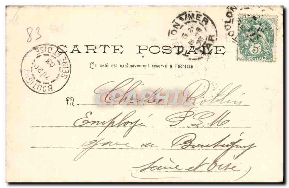 Toulon — La Rade, l'Escadre — Édition Levet et C° — Verso