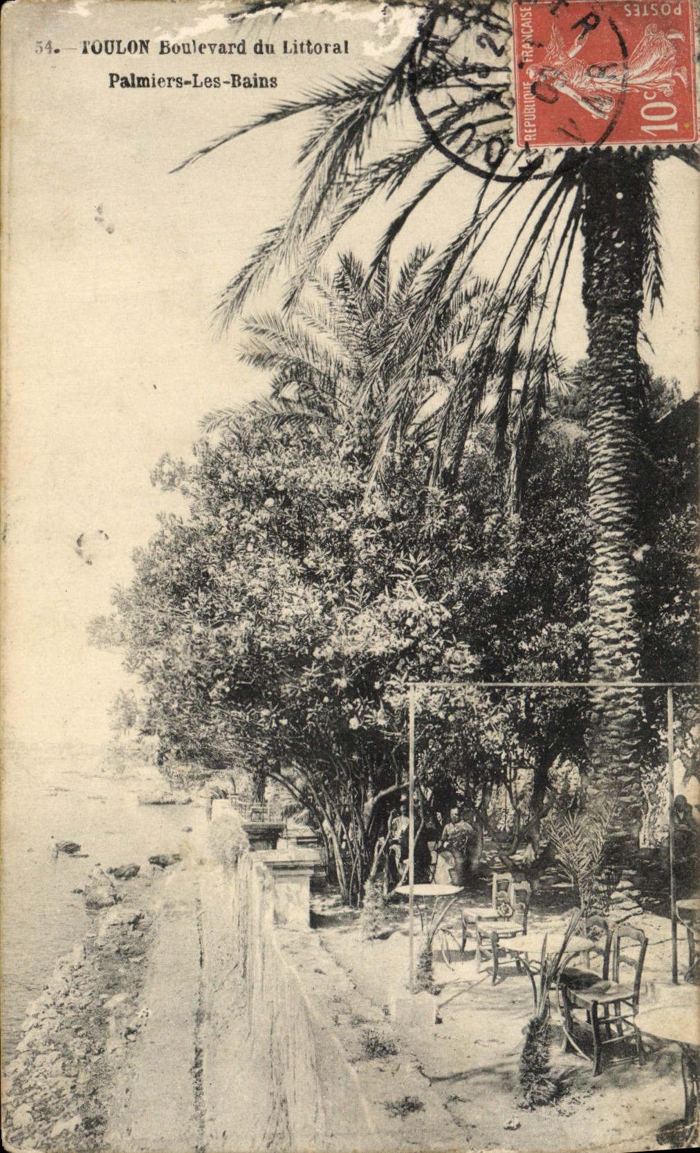 CPA Toulon Boulevard du Littoral Palmiers Les Bains