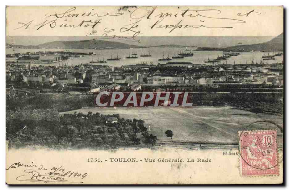 Toulon - Vue Générale. La Rade — Édition G. P. G. (n°1751)