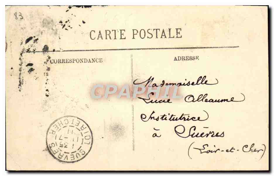 CPA Toulon Les Quais Bateau — Verso