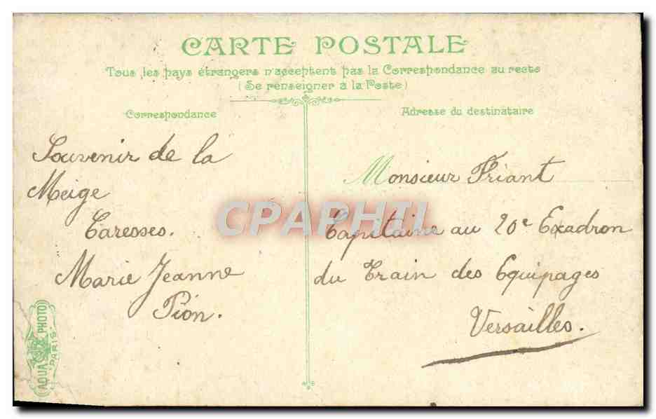 CPA Toulon Avenue Colbert  — Rückseite