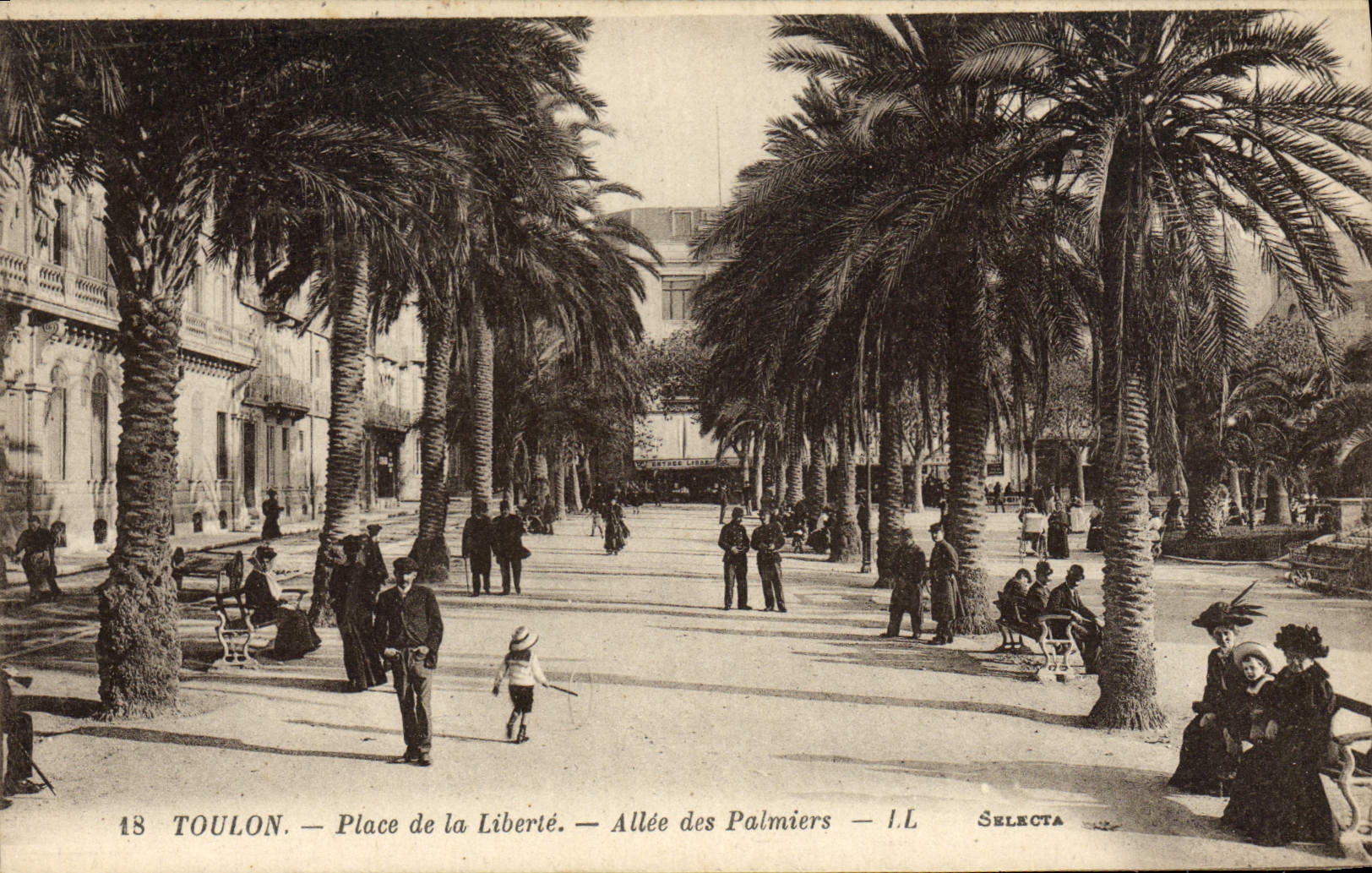 Toulon — Place de la Liberté — Allée des Palmiers — I.L. — Selecta