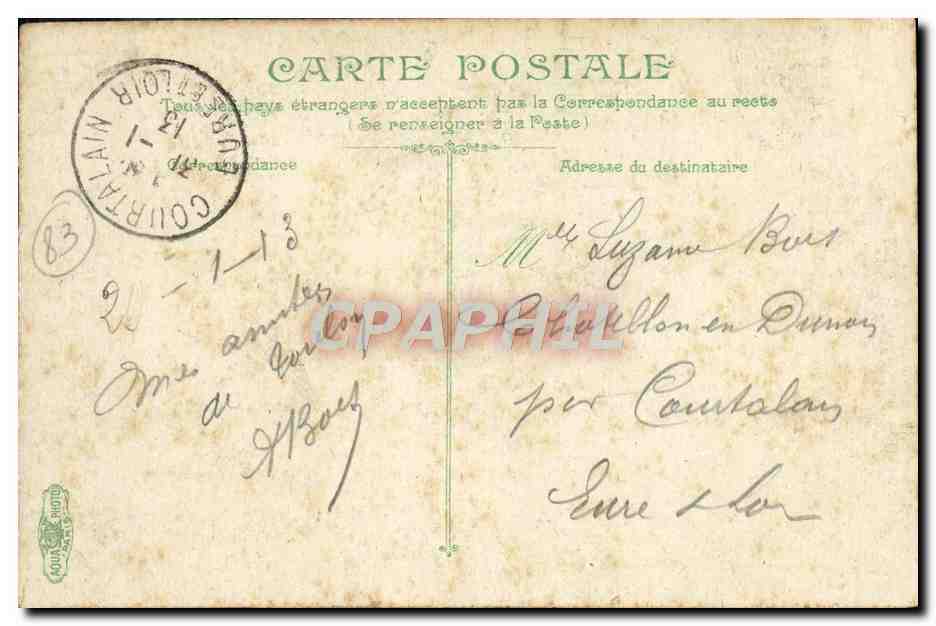 CPA Toulon Le port et le quai de Cronstadt Bateaux  — Verso