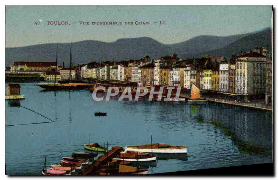 Toulon — Vue d'ensemble des quais — LL