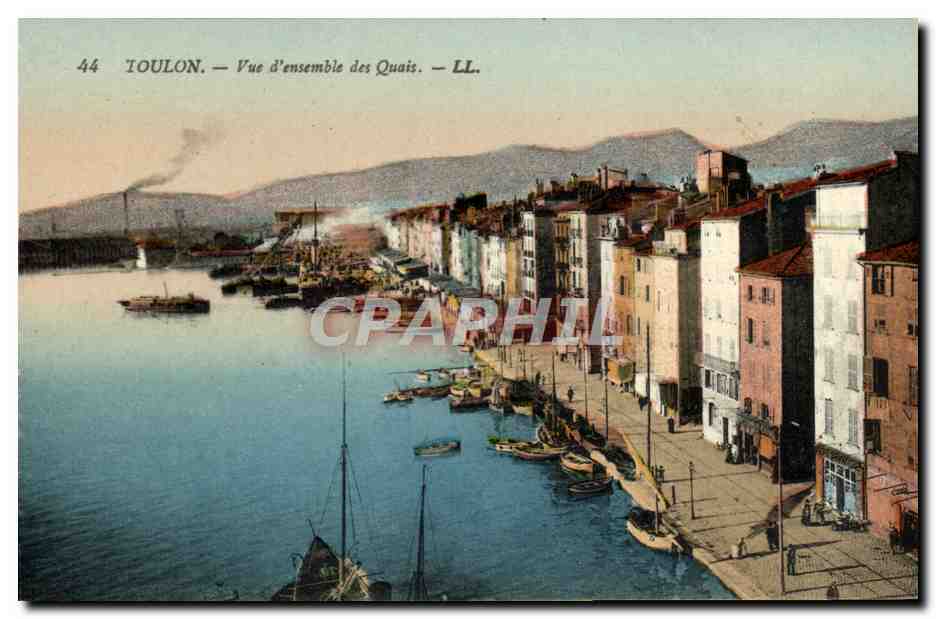 Toulon — Vue d'ensemble des Quais — LL. — N°44