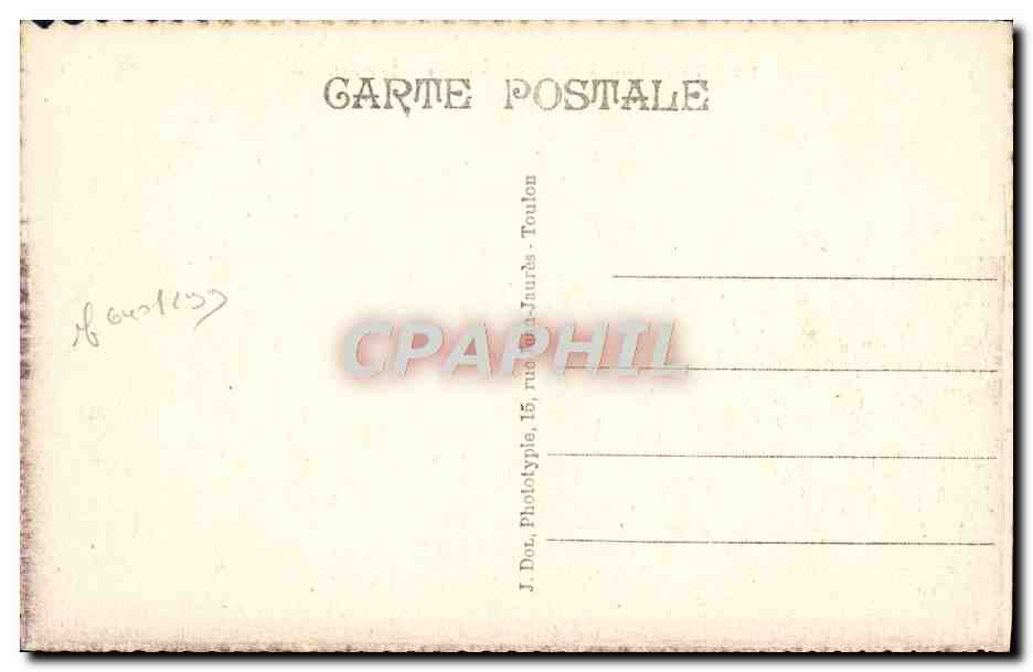 Toulon-sur-Mer — La Rade — L'Escadre — série 88 — Verso