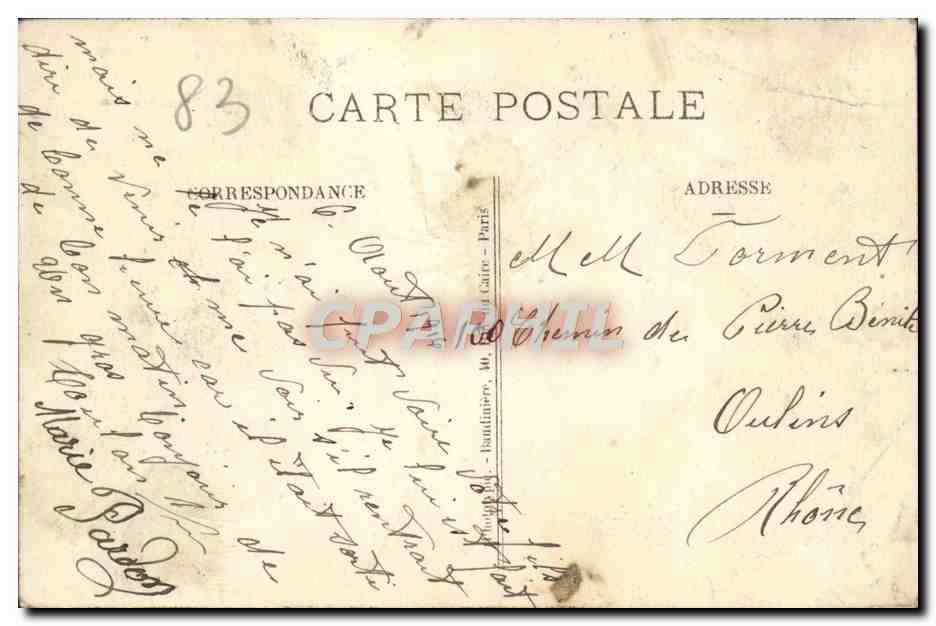 CPA Toulon La Gare — Rückseite