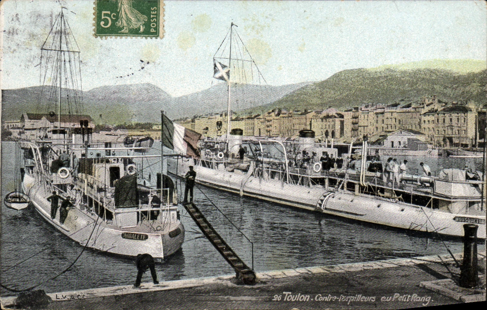 CPA Toulon Contre torpilleurs au petit rang Bateaux 