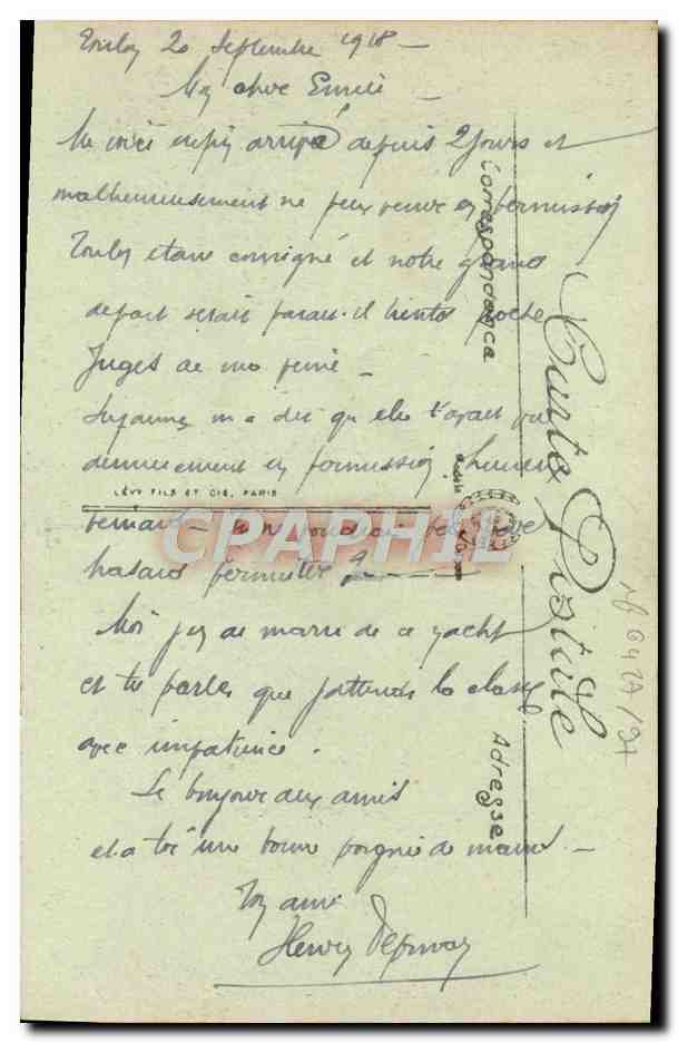 CPA Toulon La porte de France  — Rückseite