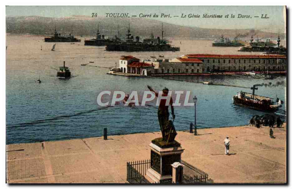 Toulon — Carré du Port — Le Génie Maritime et la Darse — LL.
