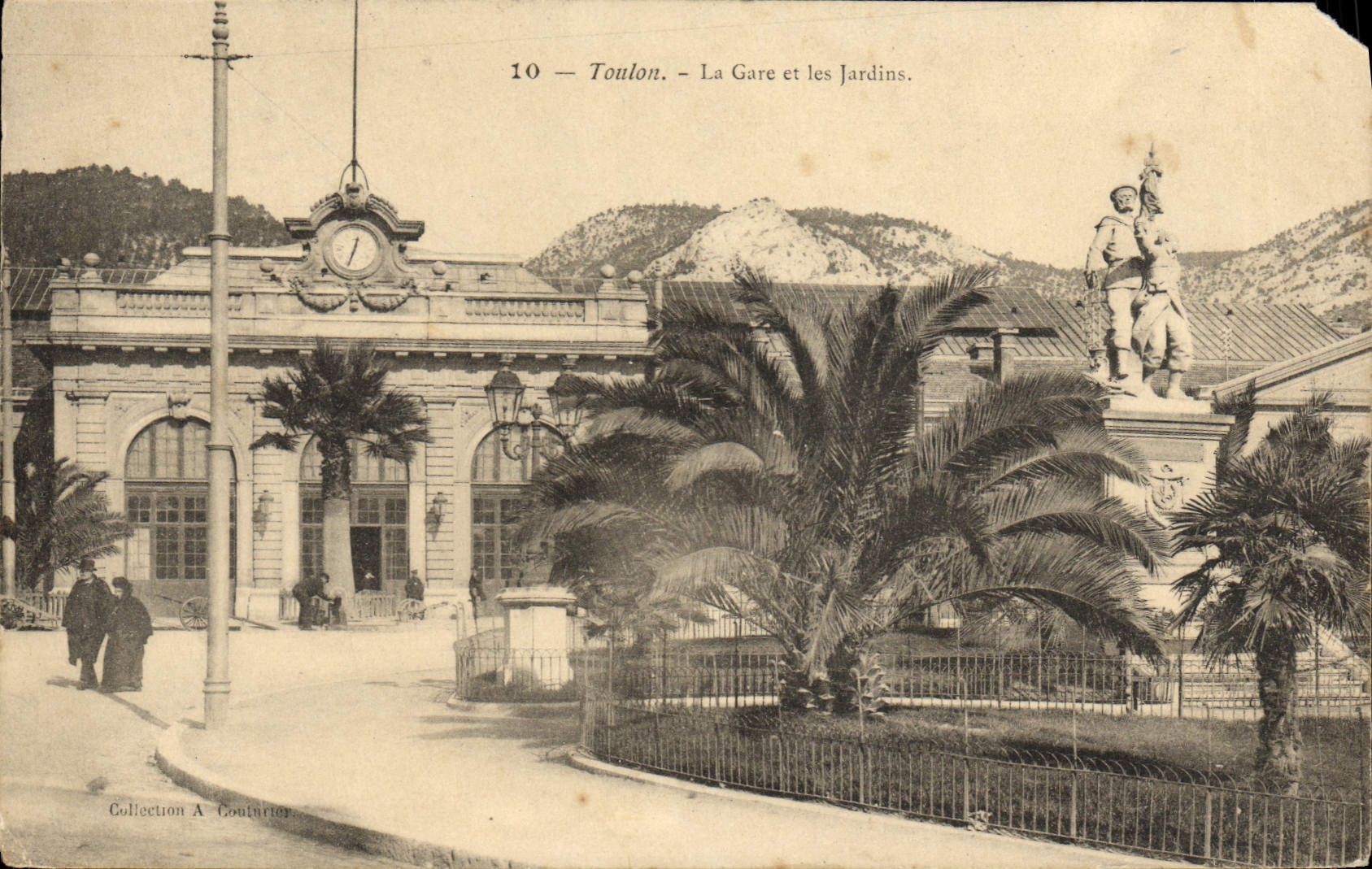 Toulon — La Gare et les Jardins — Collection A. Couturier