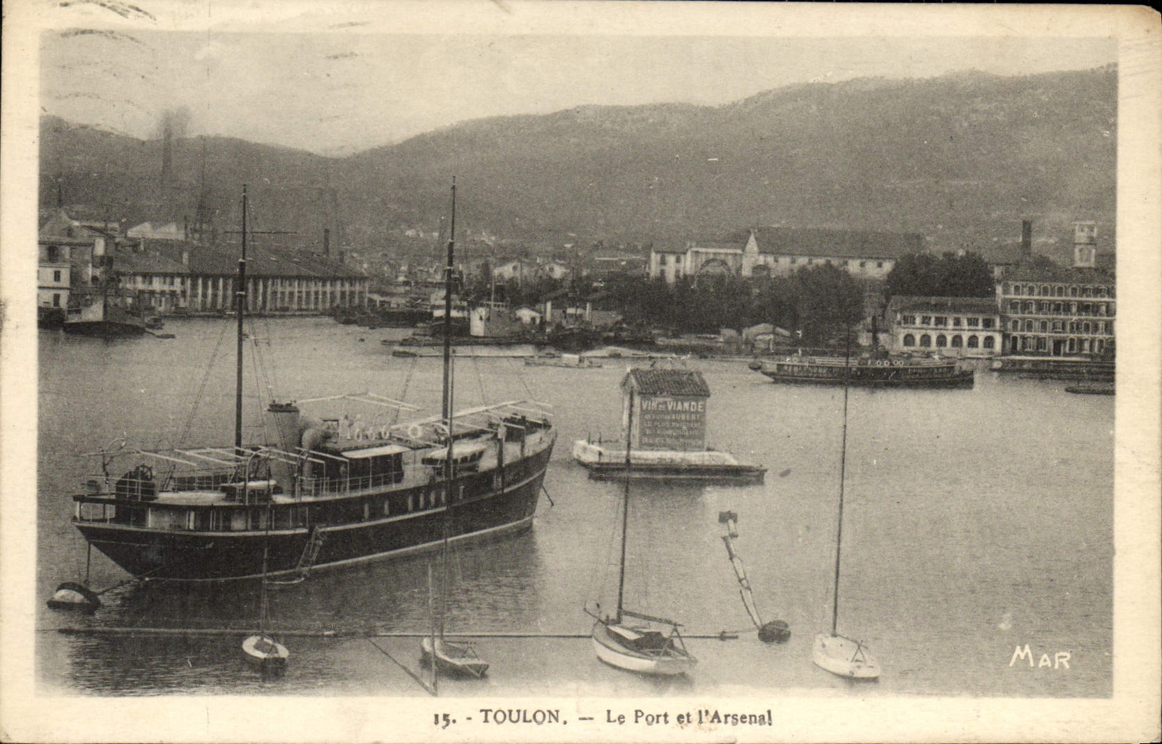 Toulon — Le Port et l'Arsenal — Edition Bonnard Toulon n°15