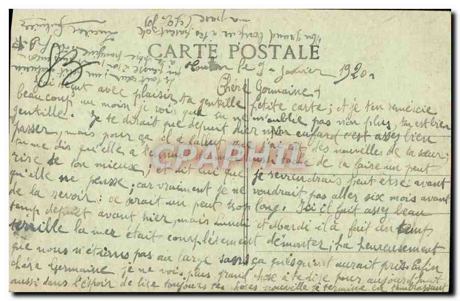 CPA Toulon La Caisse d'Epargne  — Verso